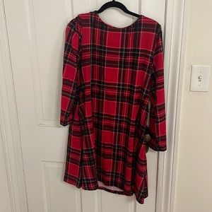 Red plaid dress